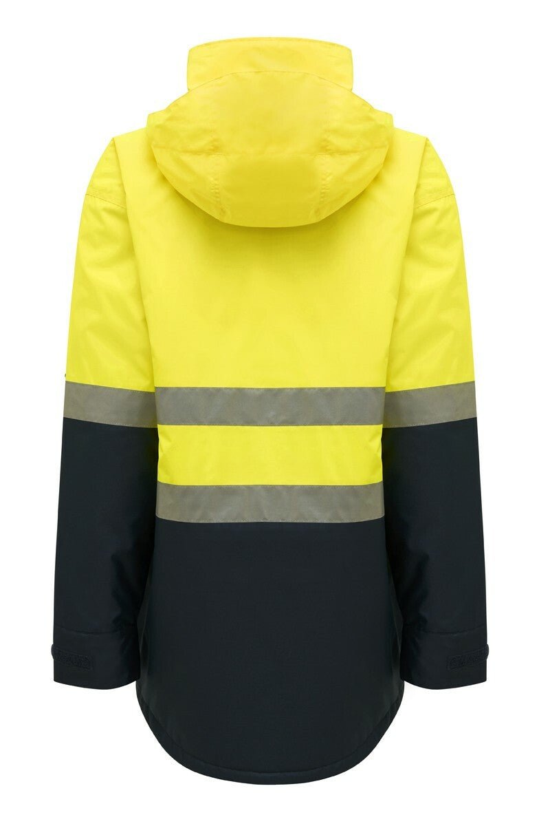 Hard Yakka Mens Core Hi - Vis 2 Tone Taped Quilted Waterproof Bomber Jacket Y06685 - Land to Coast