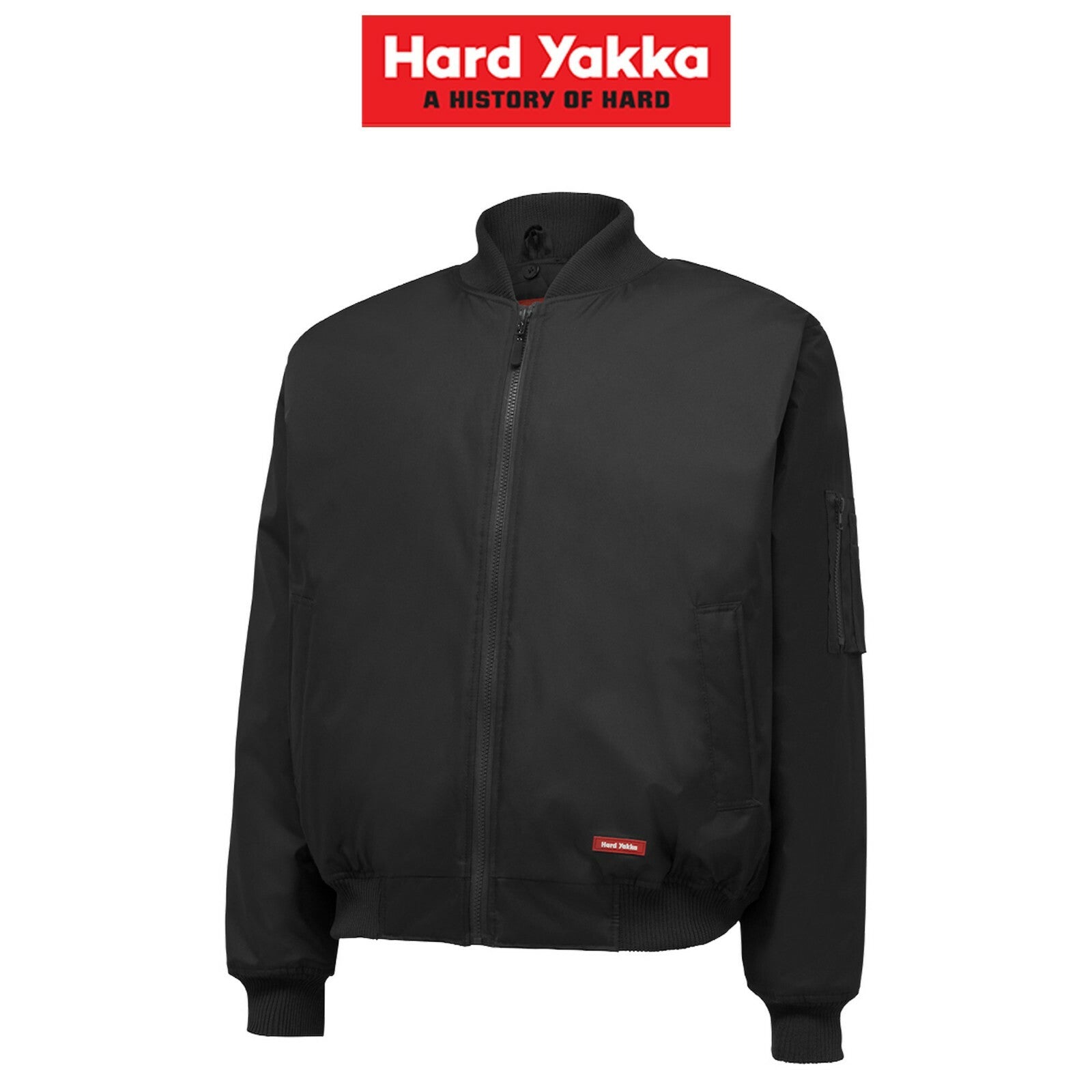 Hard Yakka Mens Core Winter Work Hooded Quilted Waterproof Bomber Jacket Y06680 - Land to Coast