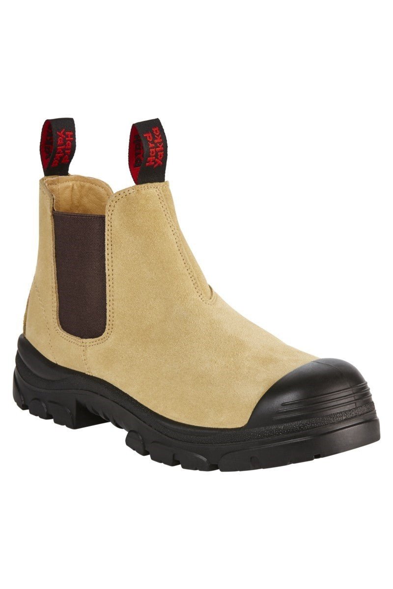 Hard Yakka Mens Grit Suede Sand Pull Up Boots Steel Cap Work Safety Y60087 - Land to Coast