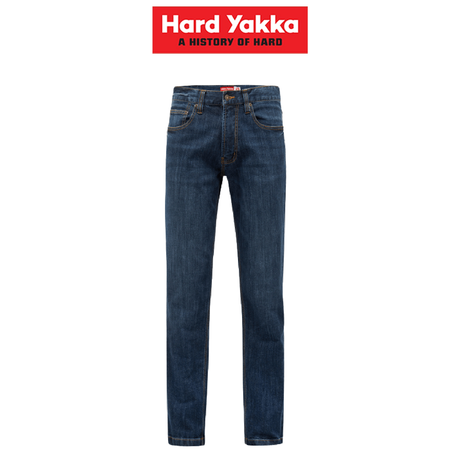 Hard Yakka Mens Heritage Slim Jeans Tough Ultimate Comfort Stretch Denim Y03105 - Land to Coast