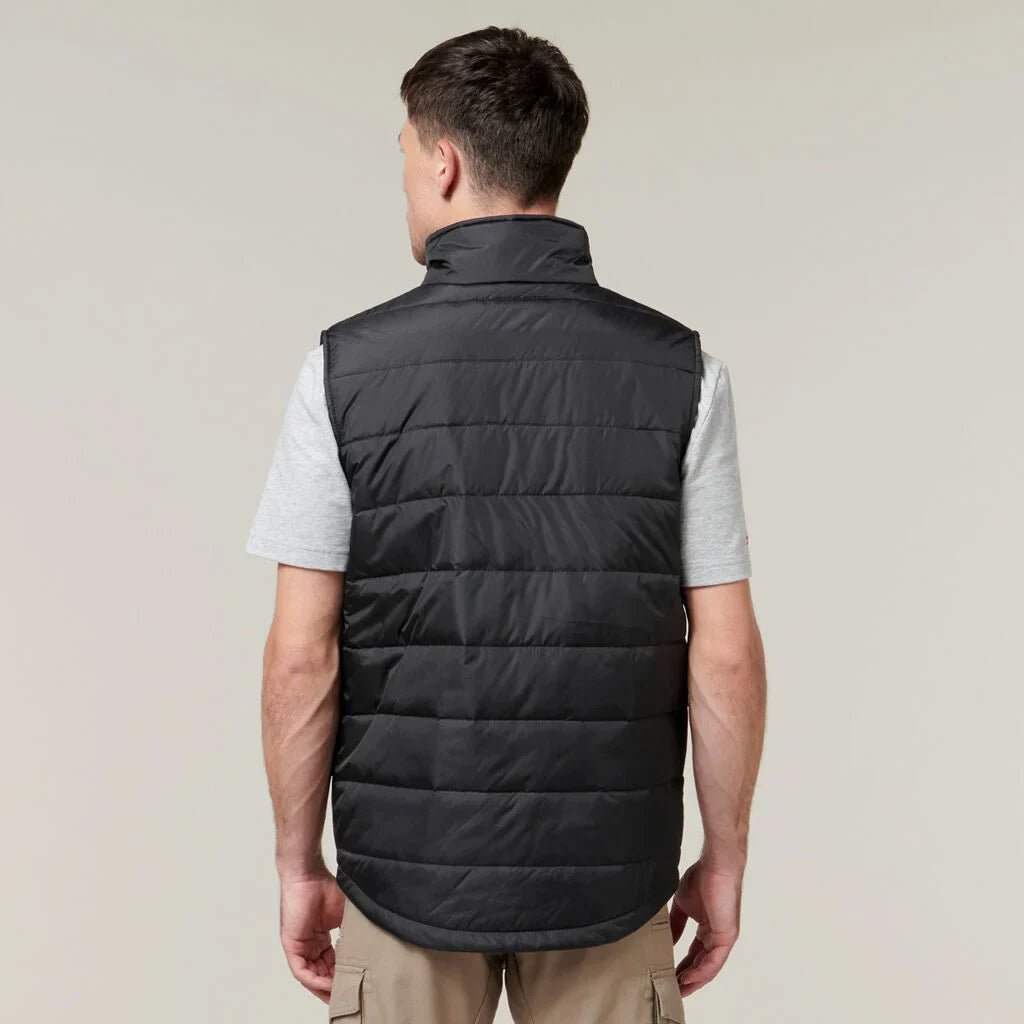 Hard Yakka Mens Insulated Puffa 2.0 Work Vest Black Lightweight Warm Y21418 - Land to Coast