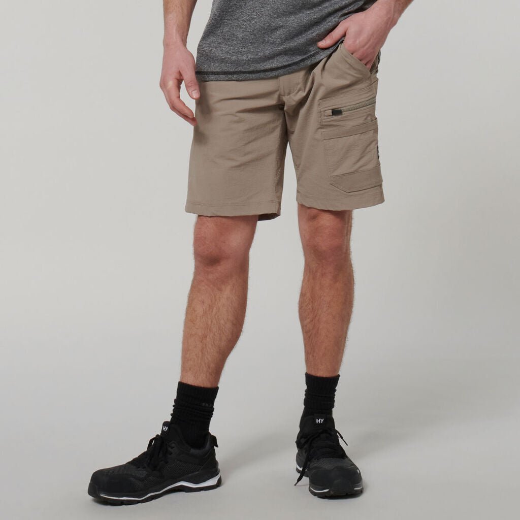 Hard Yakka Mens X Stretch Durable Workwear Lightweight Pockets Mid Short Y05167 - Land to Coast