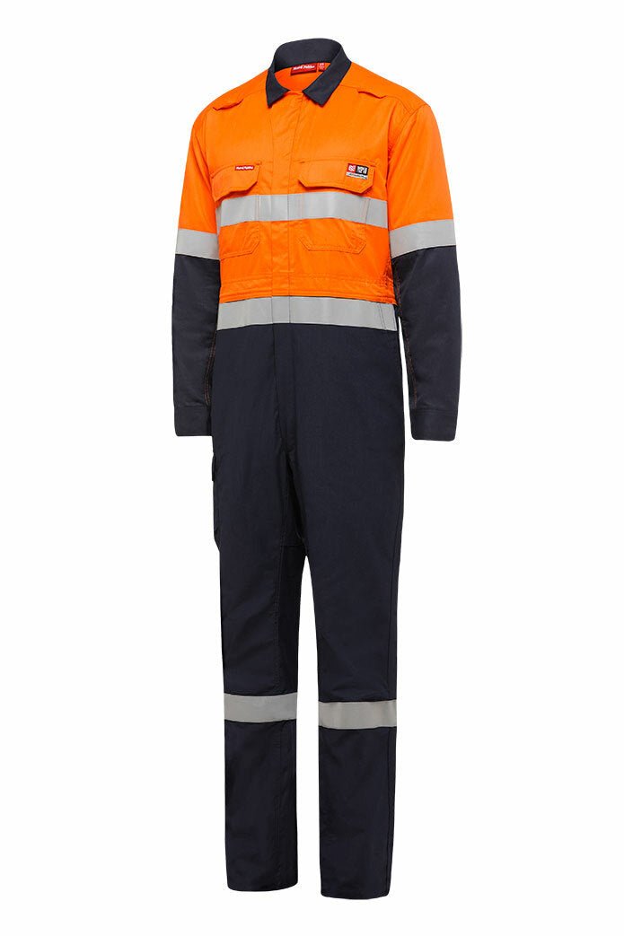Hard Yakka Safety SheildTec Fire Resistant Coverall Overall Taped Hi - Vis Y00055 - Land to Coast