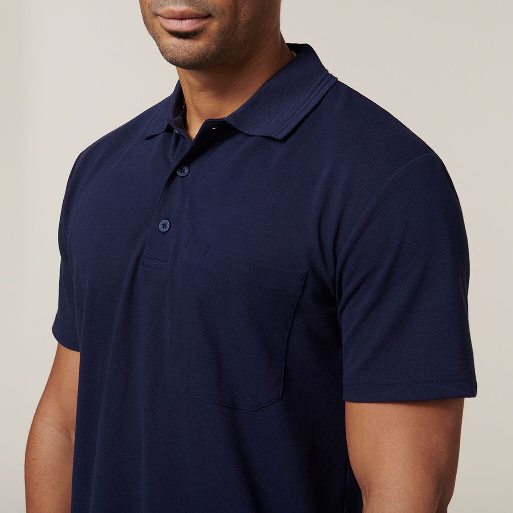 Hard Yakka Short Sleeve Regular Fit Foundations Work Polo Navy Y11306 - Land to Coast