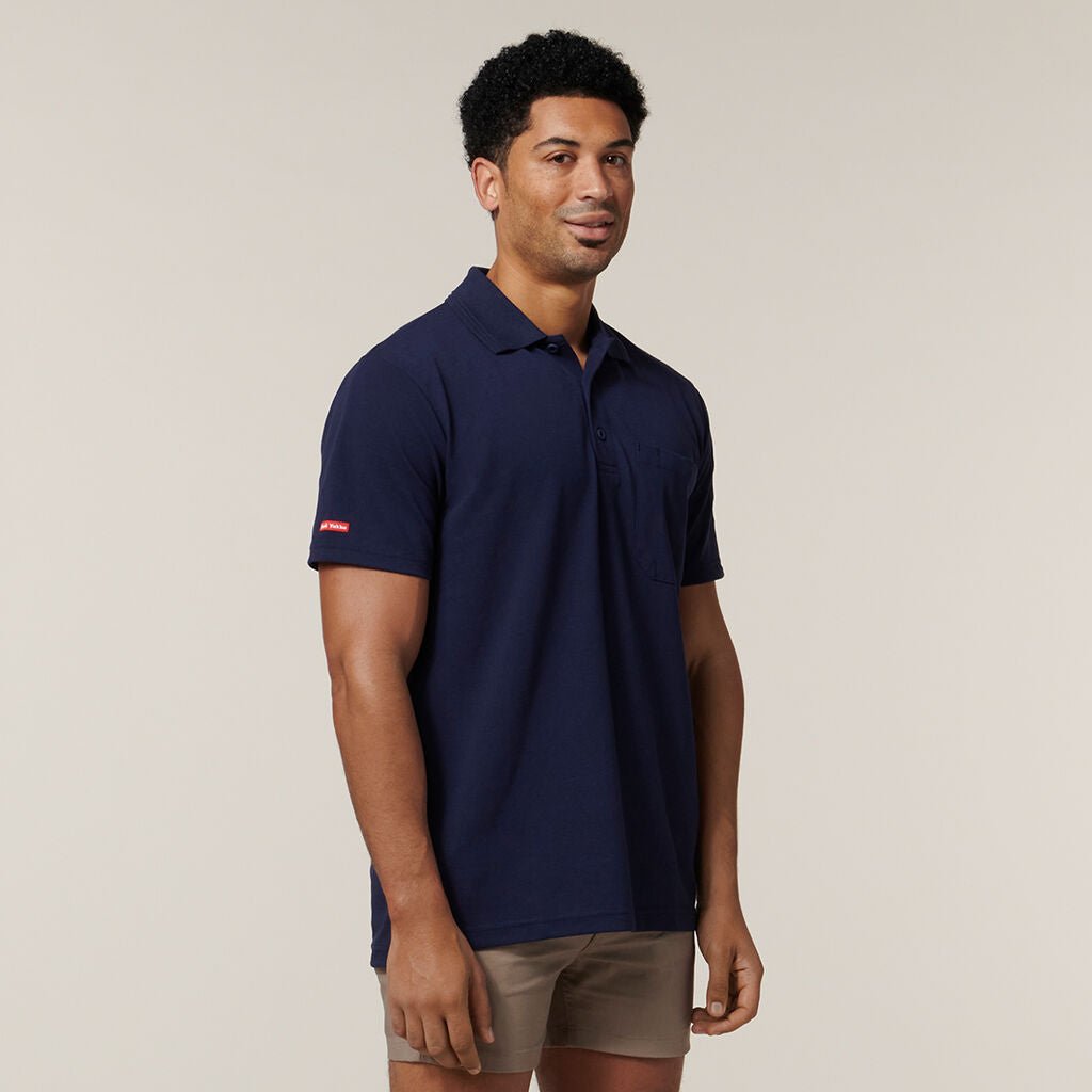 Hard Yakka Short Sleeve Regular Fit Foundations Work Polo Navy Y11306 - Land to Coast