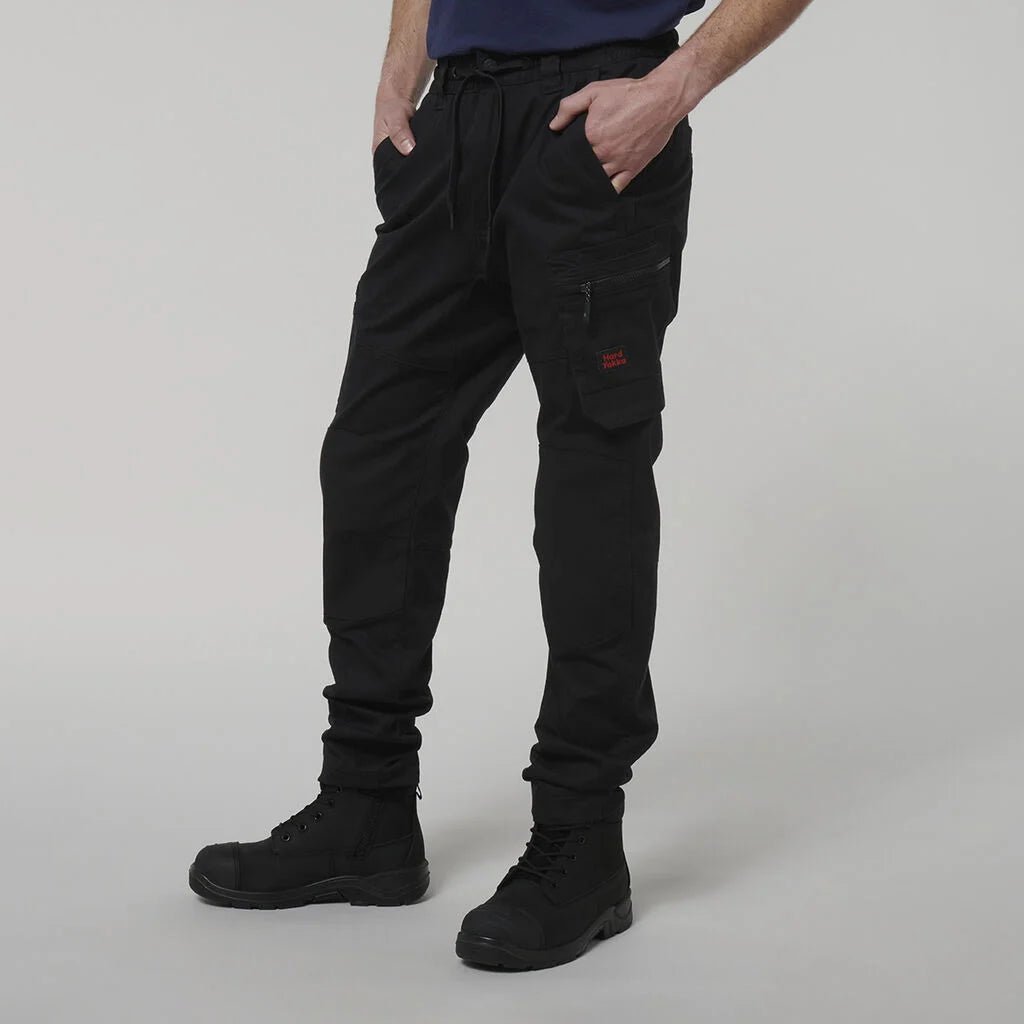 Hard Yakka ToughMaxx Work Pants Reinforced Heavy Duty Elastic Waist Black Y02204 - Land to Coast