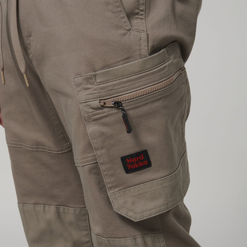Hard Yakka ToughMaxx Work Pants Reinforced Heavy Duty Elastic Waist Khaki Y02204 - Land to Coast