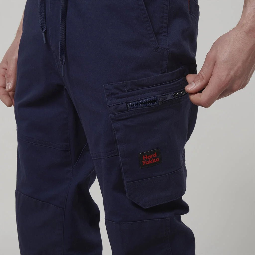 Hard Yakka ToughMaxx Work Pants Reinforced Heavy Duty Elastic Waist Navy Y02204 - Land to Coast