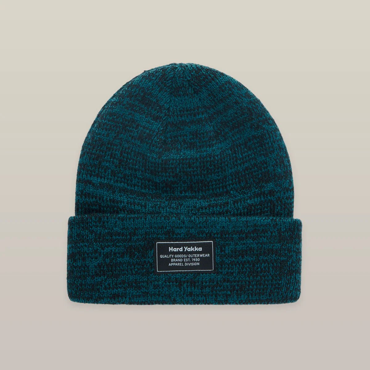 Hard Yakka Unisex Tone Twist Marle Beanie - Aqua/Black Marle Y22301 - Land to Coast