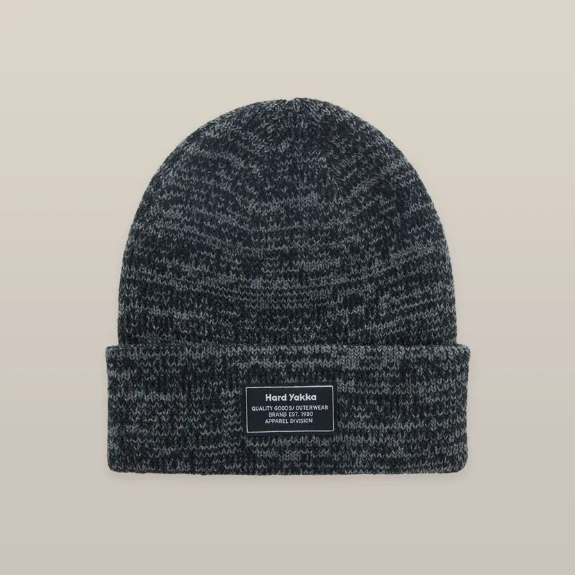 Hard Yakka Unisex Tone Twist Marle Beanie Black/Charcoal Marle Y22301 - Land to Coast