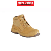 HARD YAKKA Utility Zip Sided Steel Toe Safety Water Resistant Boot Wheat Y60120 - Land to Coast