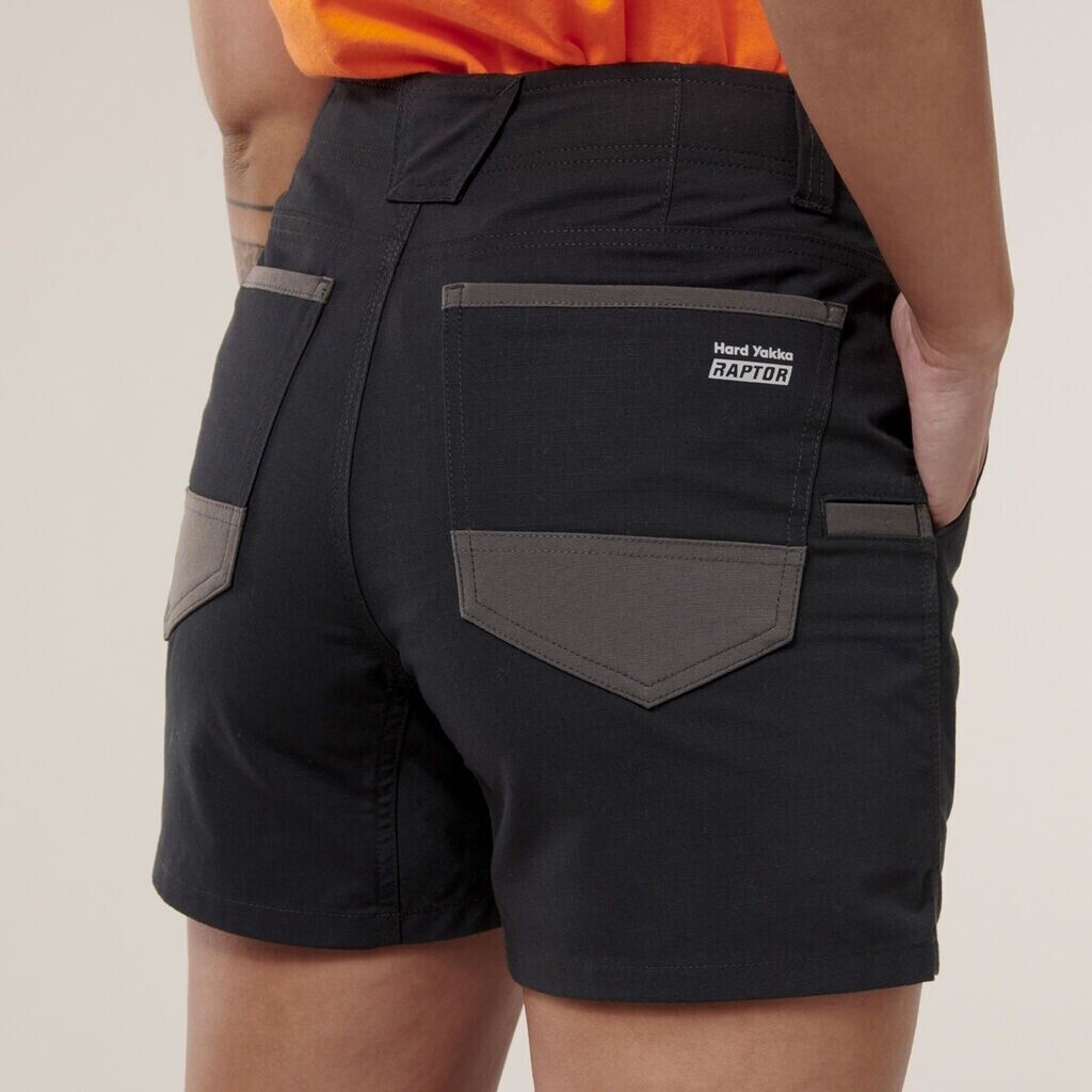 Hard Yakka Womens Slim Fit Shorts Tough Work Durable Raptor Short Y08497 - Land to Coast