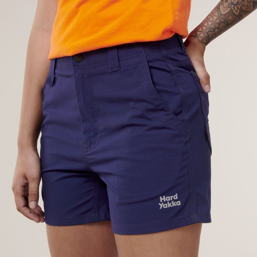 Hard Yakka Womens Slim Fit Shorts Tough Work Durable Raptor Short Y08497 - Land to Coast