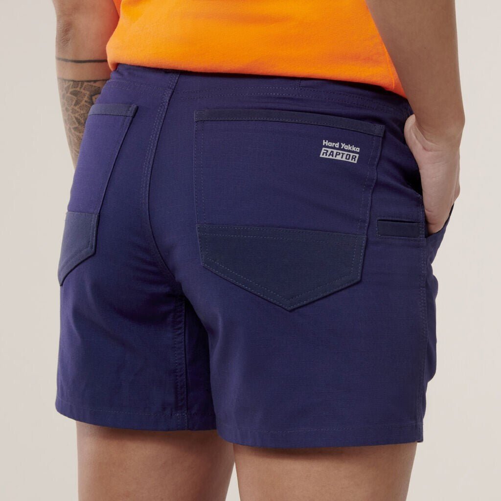 Hard Yakka Womens Slim Fit Shorts Tough Work Durable Raptor Short Y08497 - Land to Coast