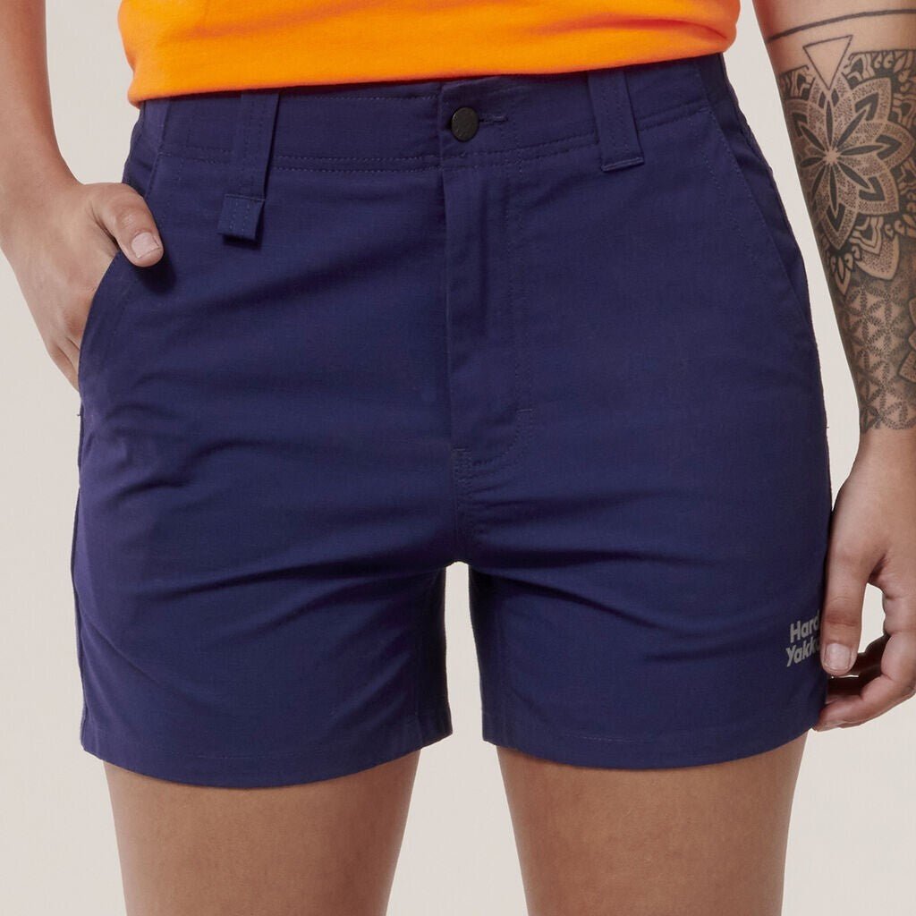Hard Yakka Womens Slim Fit Shorts Tough Work Durable Raptor Short Y08497 - Land to Coast