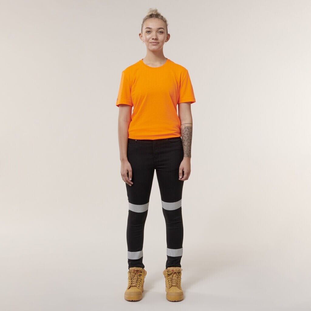 Hard Yakka Womens Taped Stretch Slim Tough Reflective Jegging Work Jean Y08302 - Land to Coast
