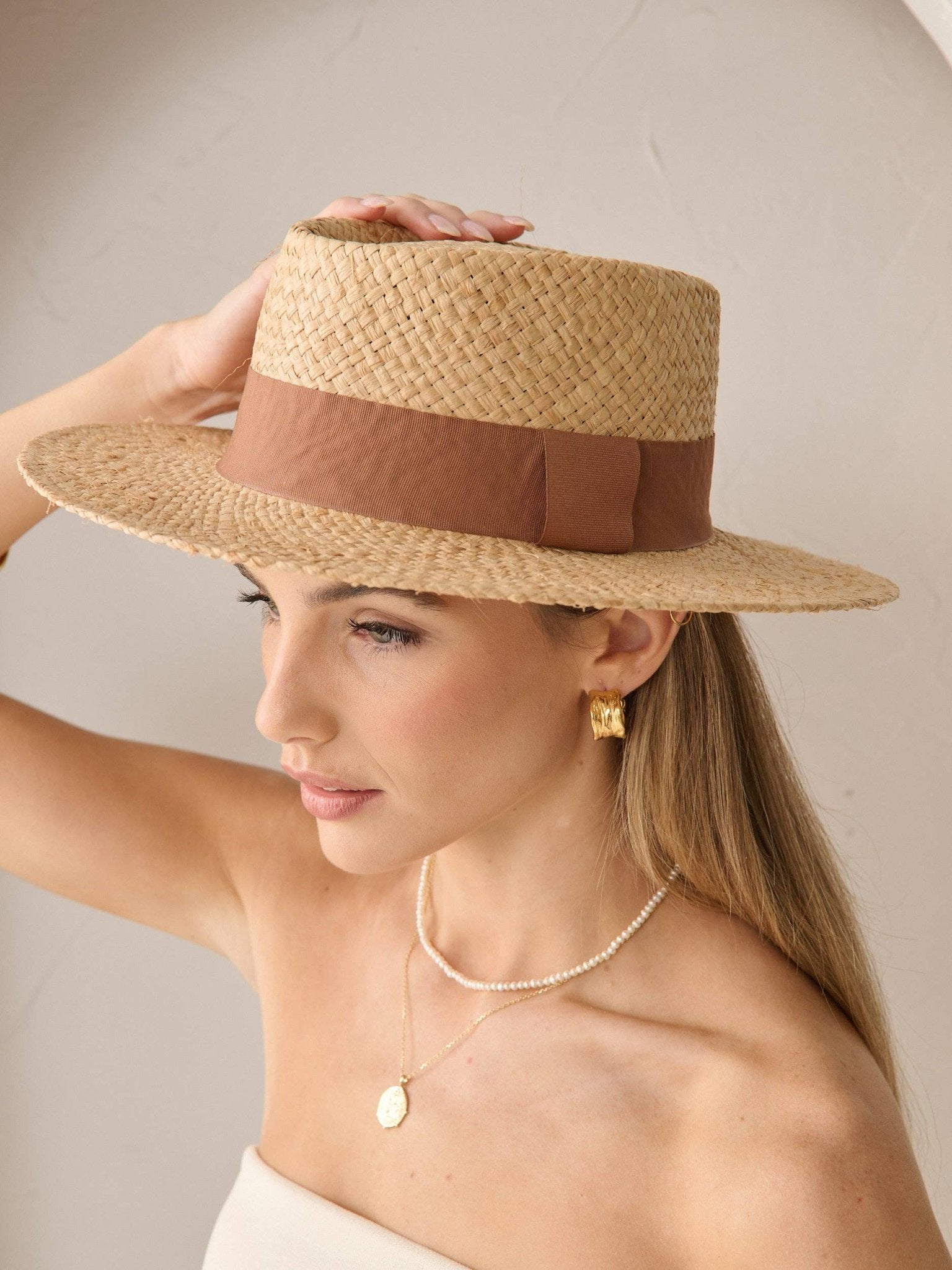 Island Ribbon Straw Boater Hat - Land to Coast