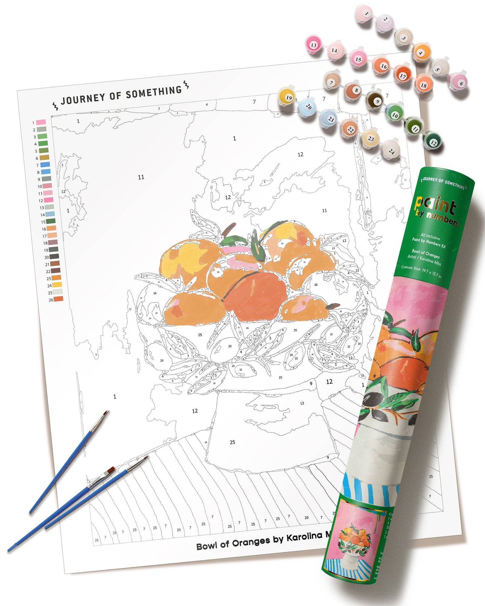 Journey Of Something Bowl of Oranges Paint by Numbers Kit HBM01511 - Land to Coast