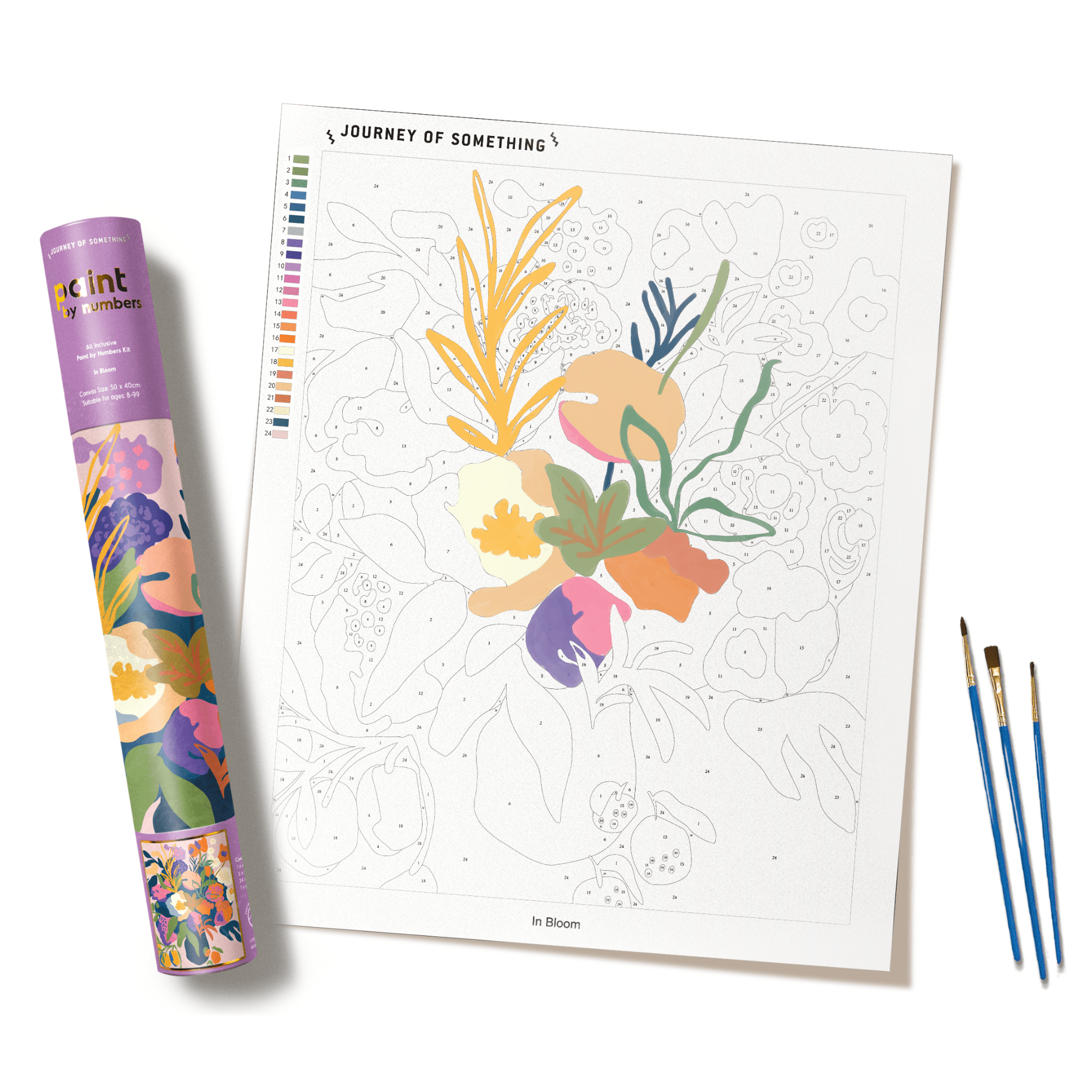 Journey Of Something In Bloom Paint by Numbers Canvas Set PAN - JS - 20 - Land to Coast
