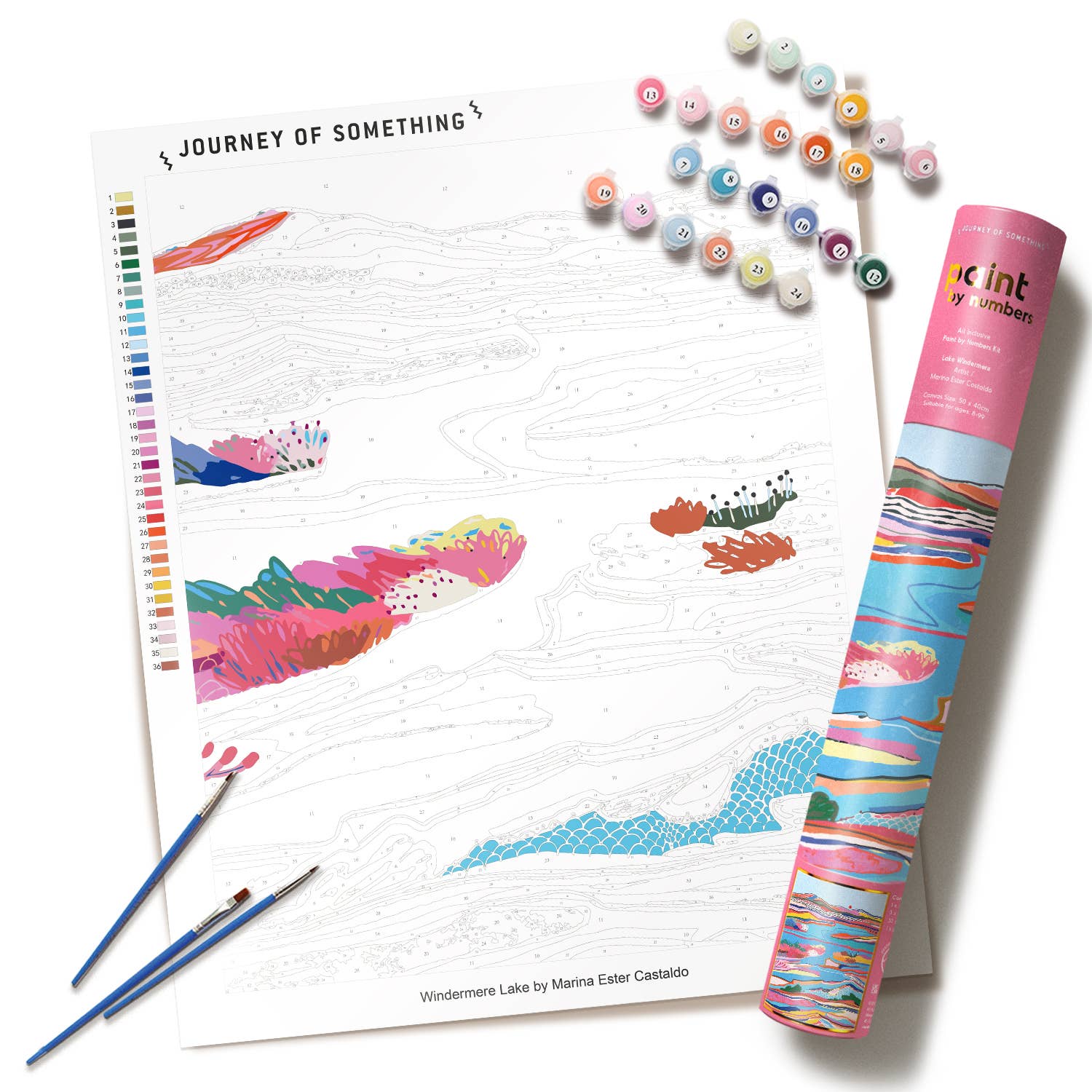 Journey Of Something Lake Windermere Paint by Numbers Set HBM01120 - Land to Coast
