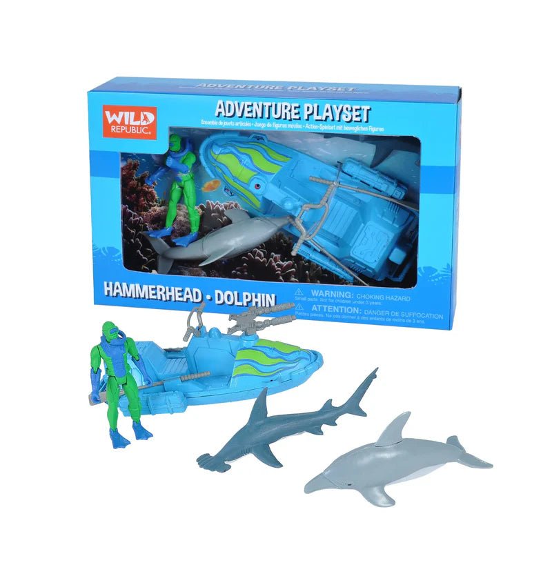 Junior Adventure Playset - Shark and Dolphin - Land to Coast