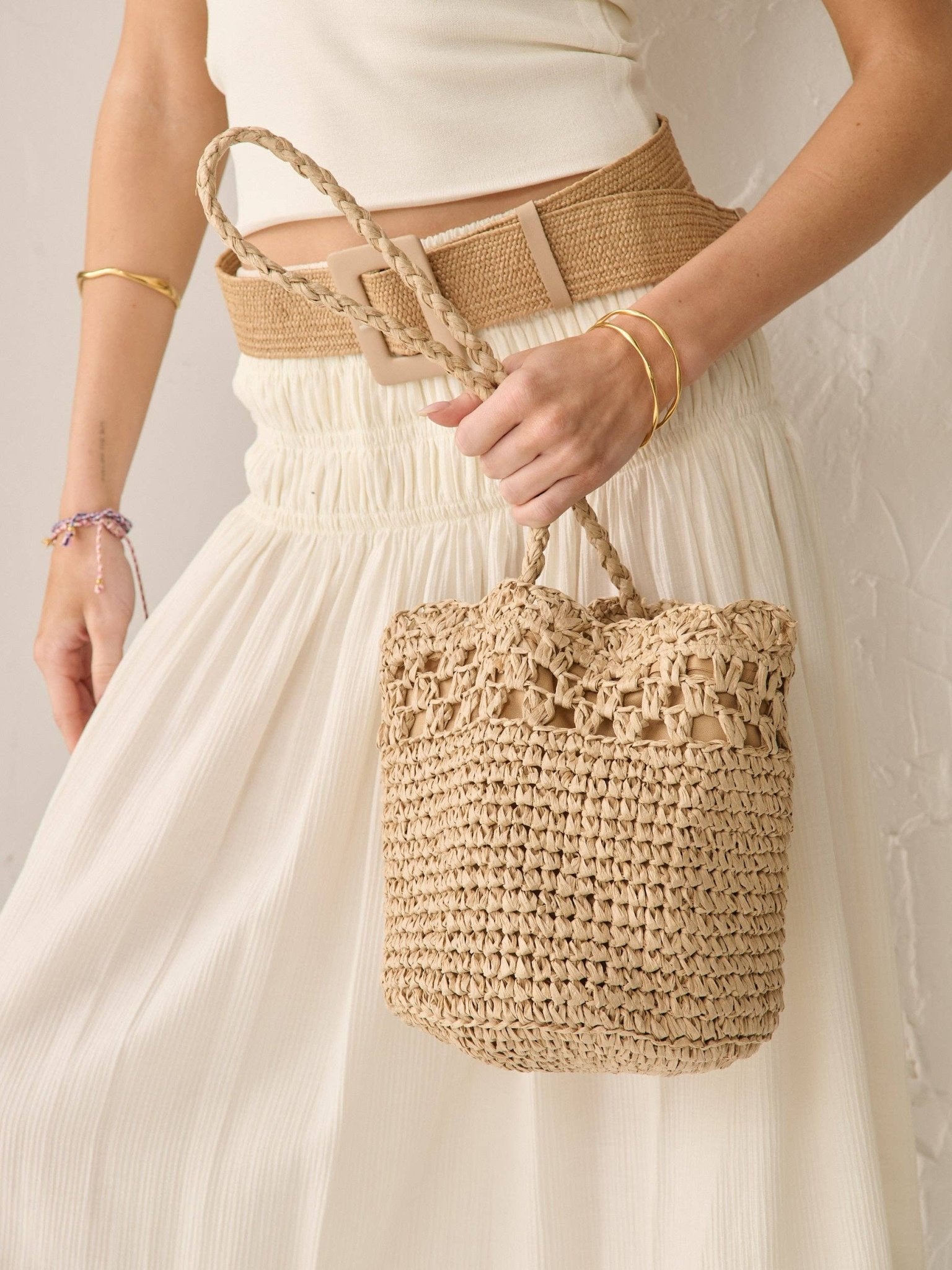 Kaela Straw Crossbody Bag - Land to Coast