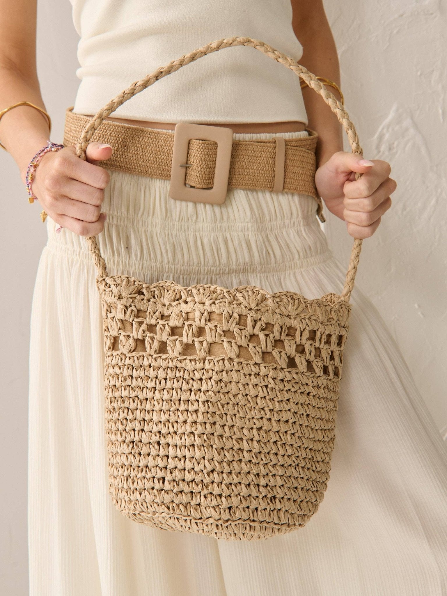 Kaela Straw Crossbody Bag - Land to Coast