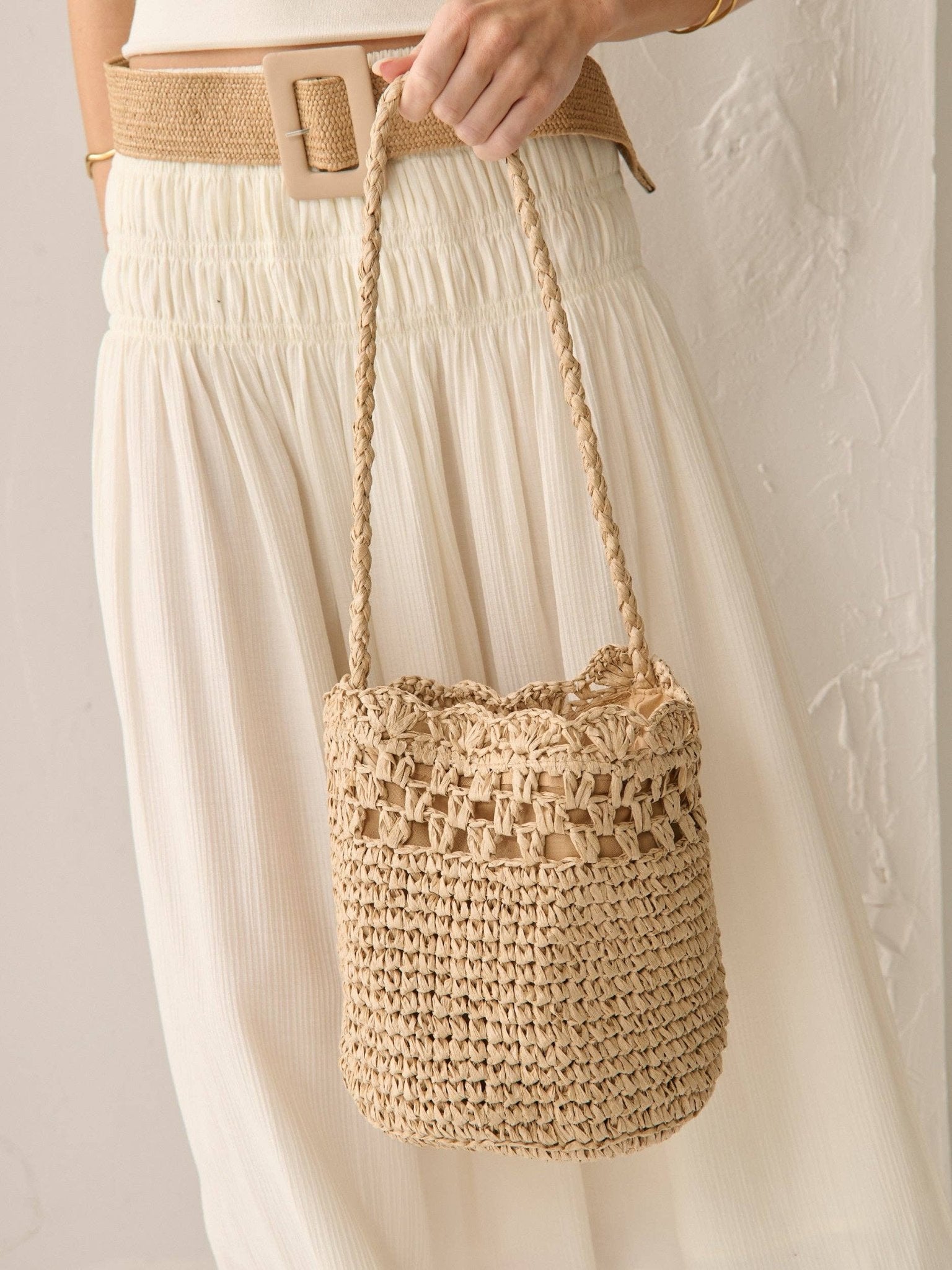 Kaela Straw Crossbody Bag - Land to Coast
