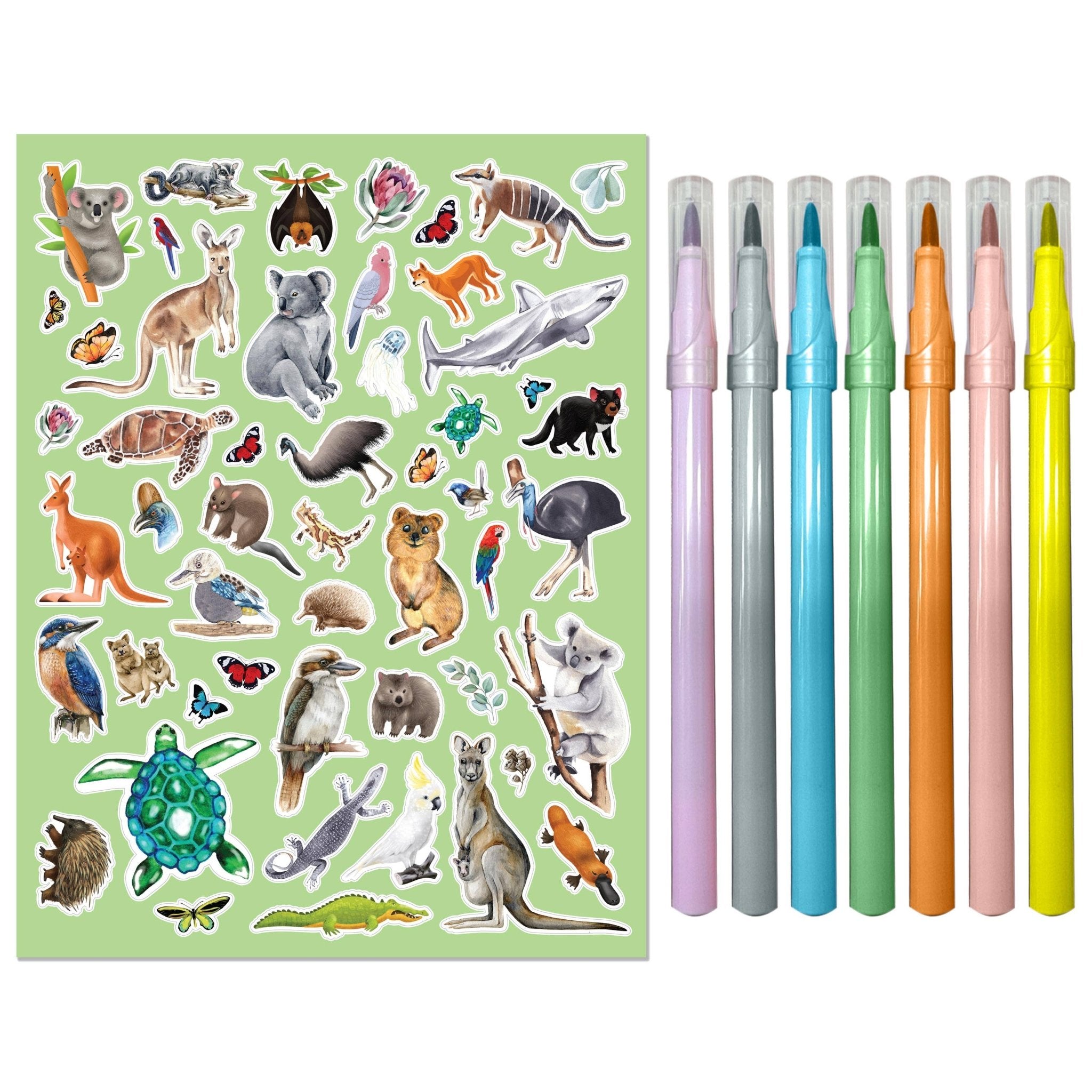 Kaleidoscope Colouring Australian Wildlife Kit - Land to Coast