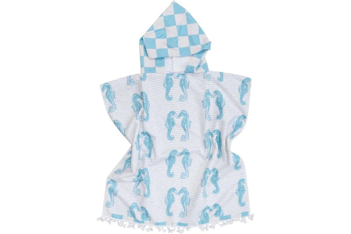 Kids Towel Poncho Seahorses - Land to Coast
