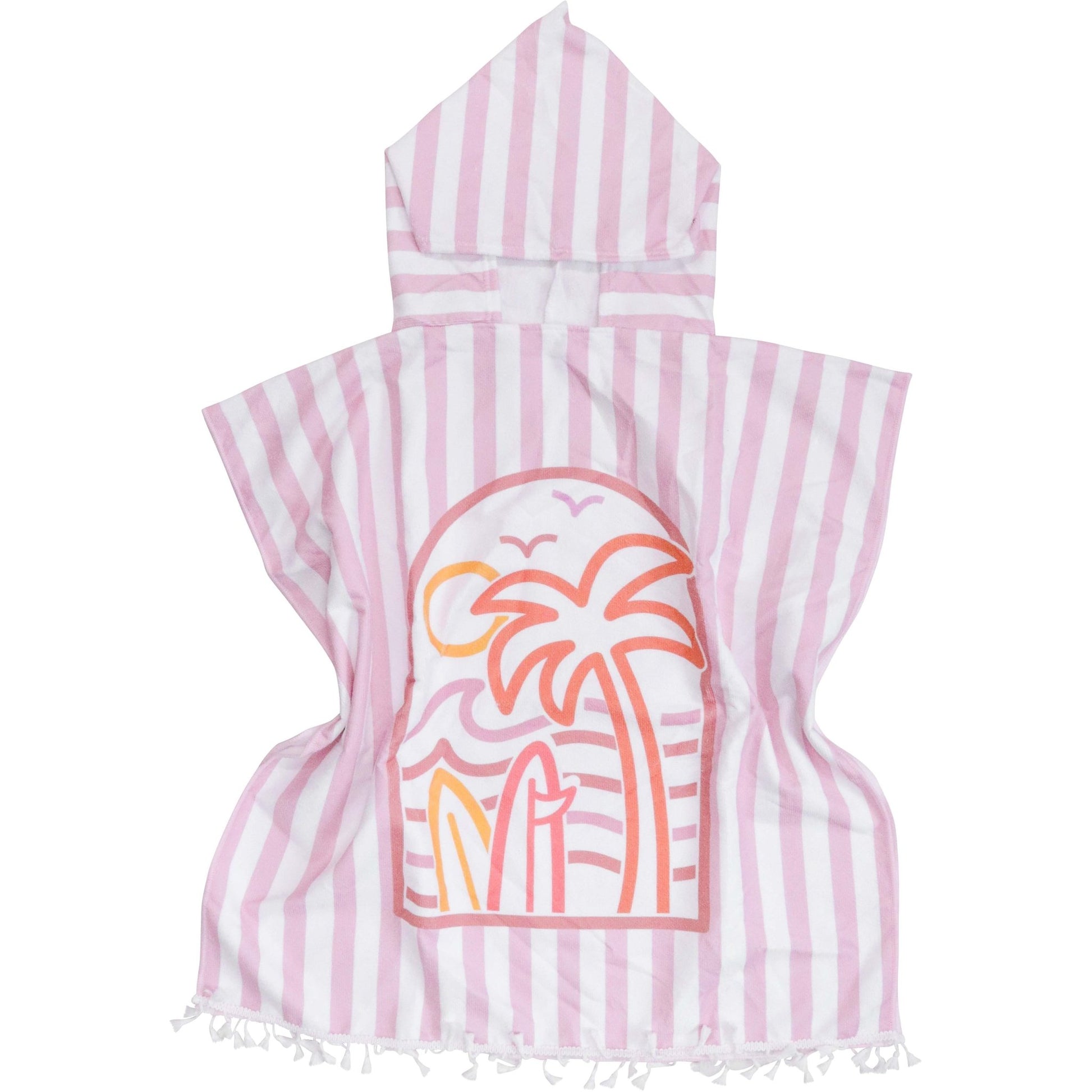 Kids Towel Poncho Summer Pinks - Land to Coast
