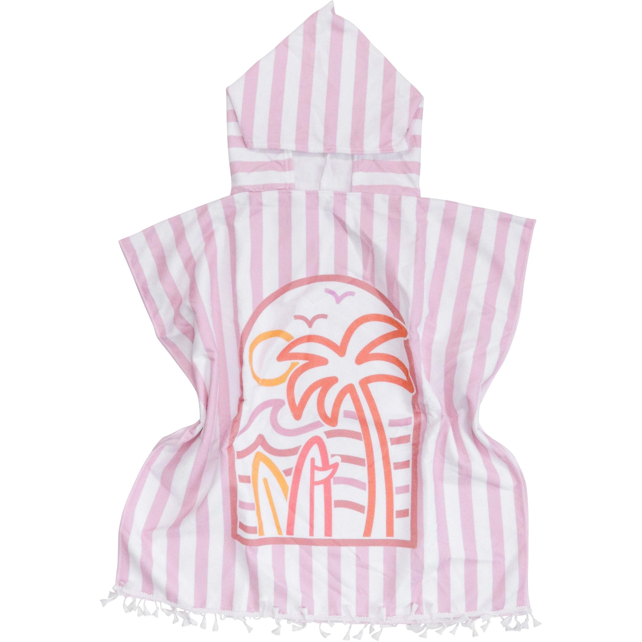 Kids Towel Poncho Summer Pinks - Land to Coast