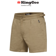KingGee Drill Utility Shorts Adjustable Welt Pockets Cotton Comfy Work K07010 - Land to Coast