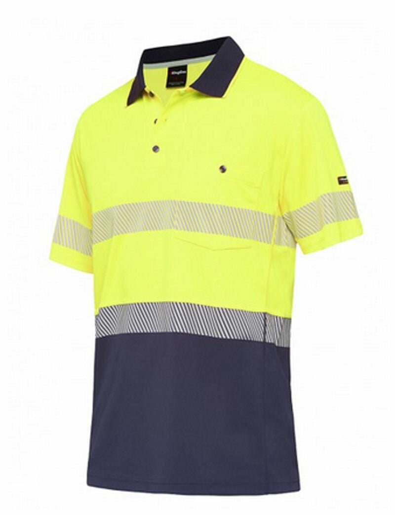 KingGee Men Workcool Hyperfreeze Shirt Top Polo Short Sleeve Taped Work K54215 - Land to Coast