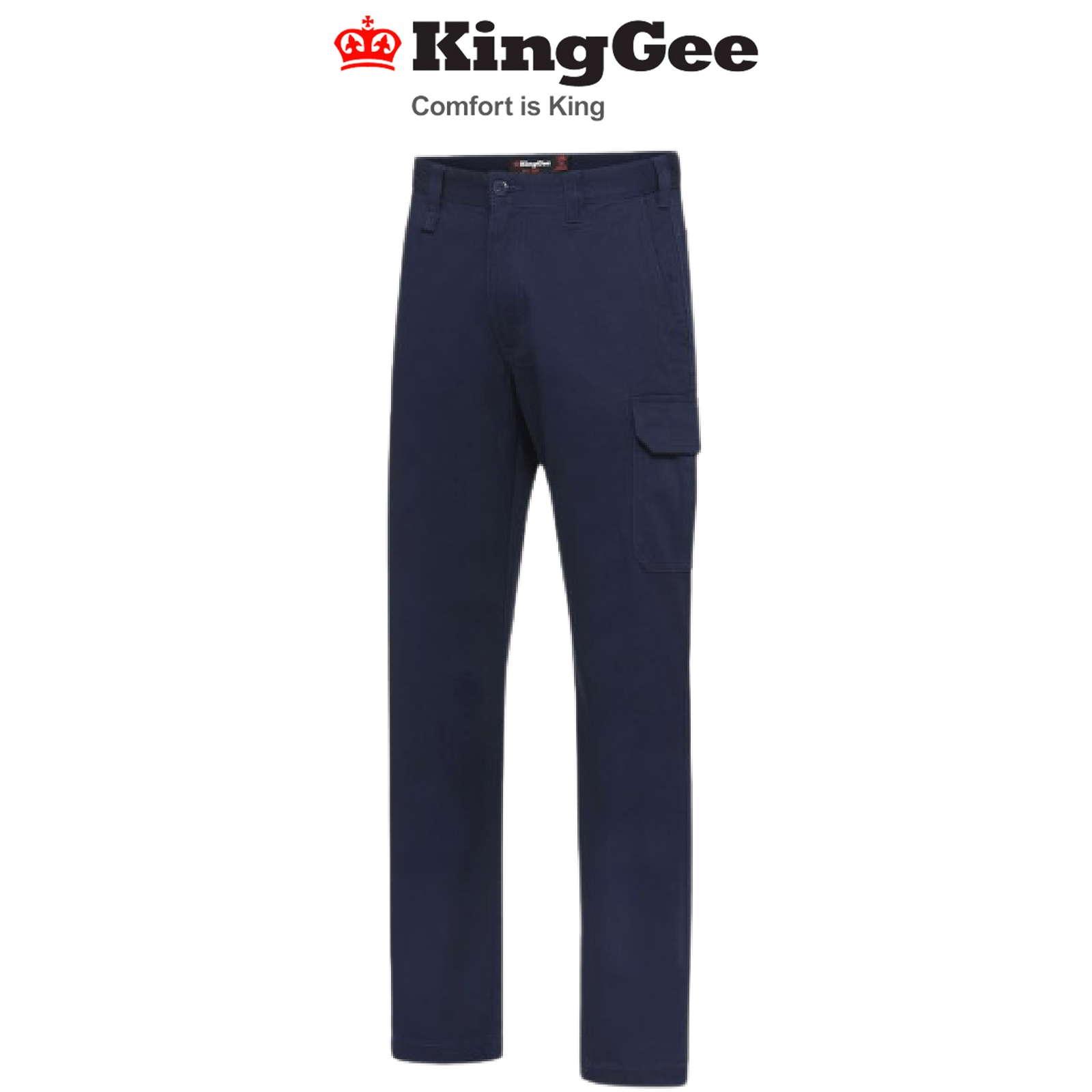 KingGee Mens Basic Stretch Cargo Pants Strong Work Safety Comfortable K03030 - Land to Coast
