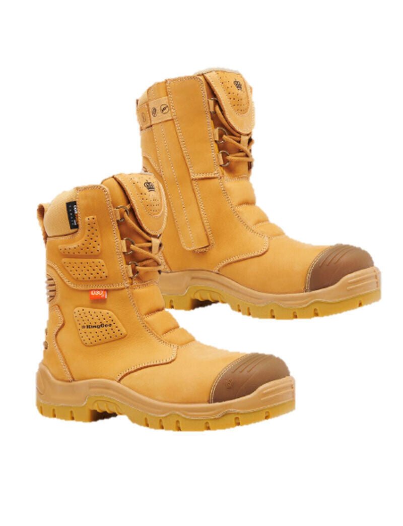 KingGee Mens Bennu Rigger Wheat Water Resistant Full - Grain Leather Work K27173 - Land to Coast