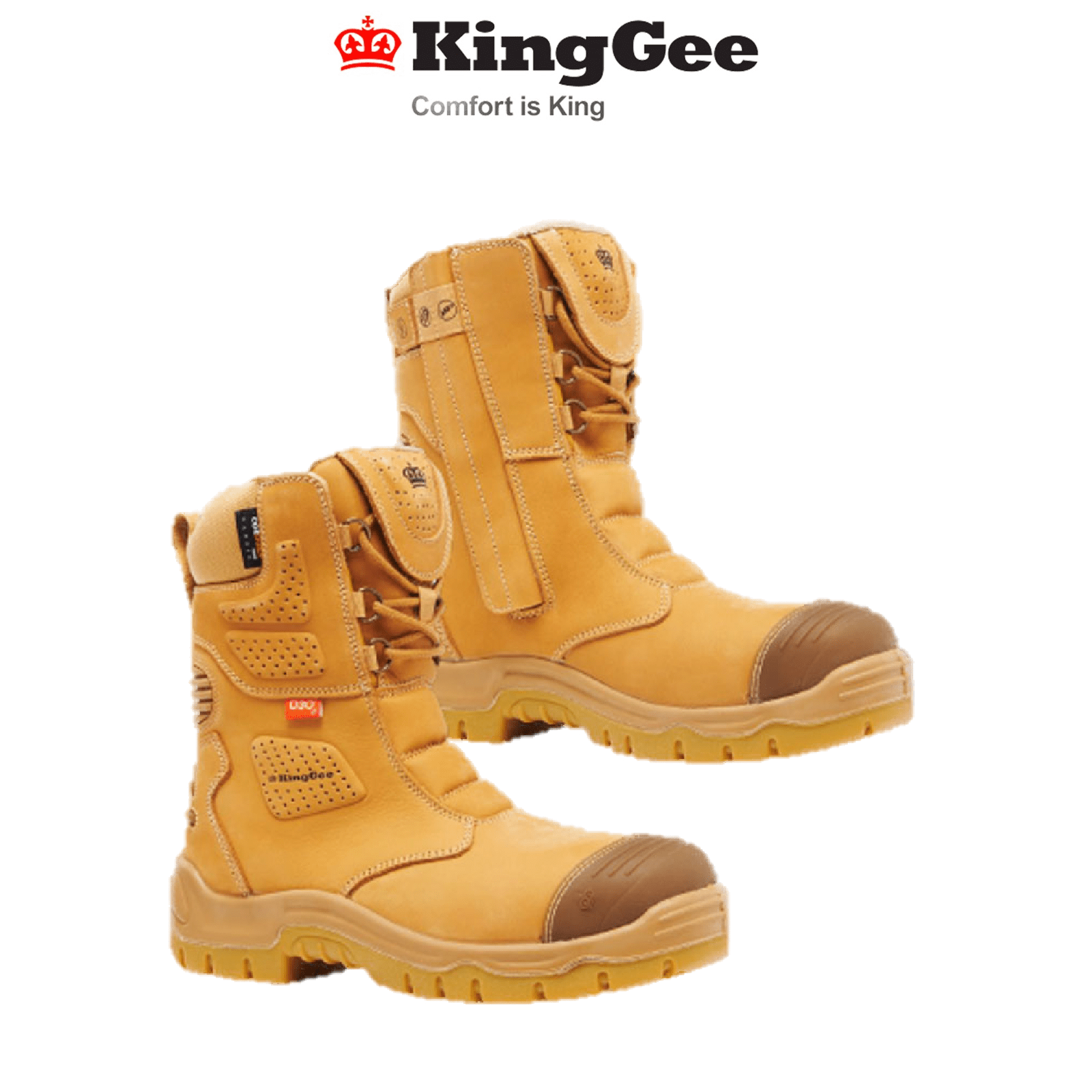 KingGee Mens Bennu Rigger Wheat Water Resistant Full - Grain Leather Work K27173 - Land to Coast