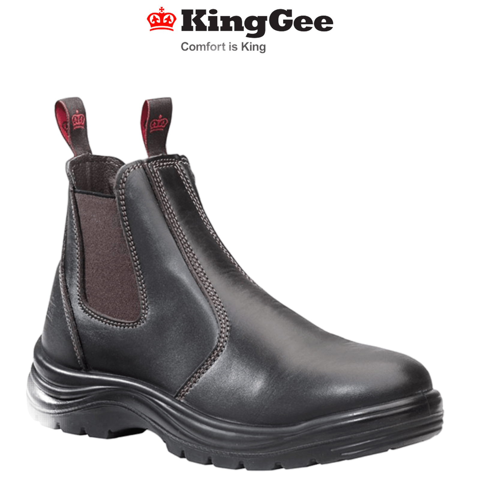 KingGee Mens Flinders Boot Steel Safety Cap Comfort PU Midsole Work Boots K25500 - Land to Coast