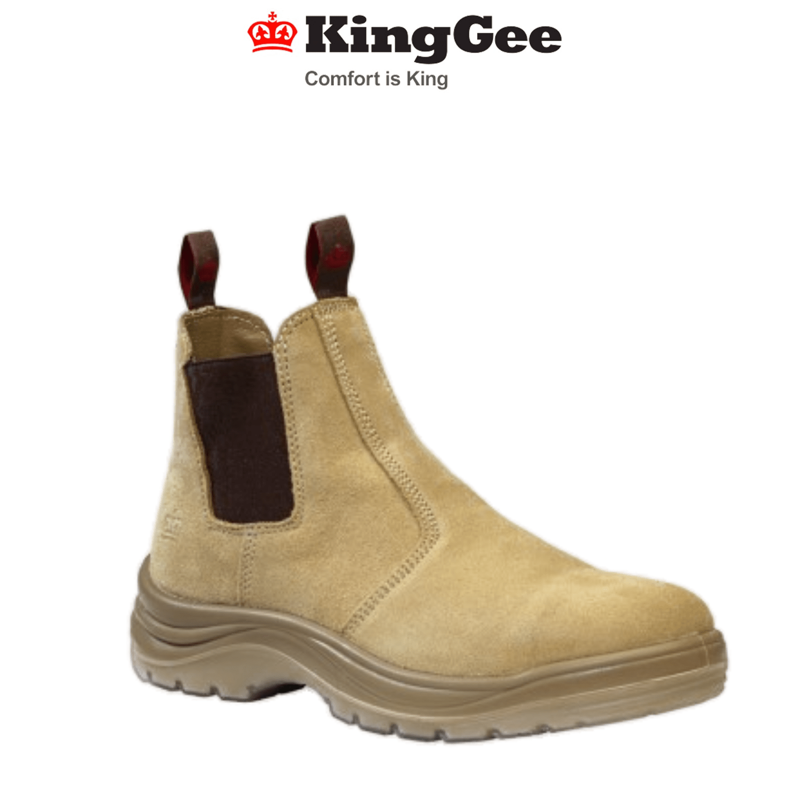 KingGee Mens Flinders Suede Steel Safety Cap Heat Resistant Work Boots K25180 - Land to Coast