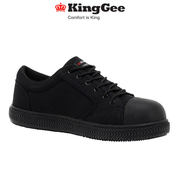 KingGee Mens Grip 3000 Canvas Shoes Rubber Toe Bump Comfortable Workwear K26540 - Land to Coast