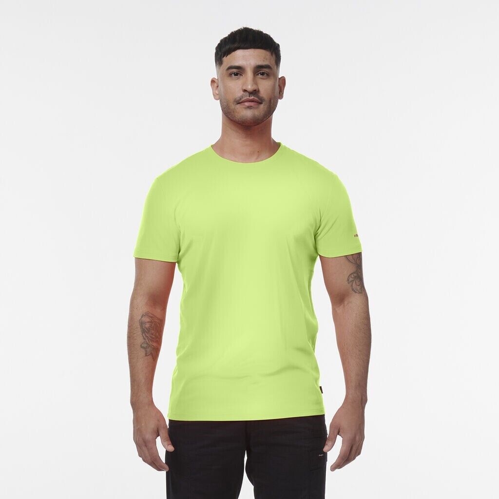 KINGGEE Mens HI Vis Crew Workwear Regular Fit Reflective Sleeve T Shirt K54034 - Land to Coast