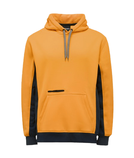 KingGee Mens Hi Vis Pull Over Hoodie Fleece Drawstring Work Safe Safety K55033 - Land to Coast