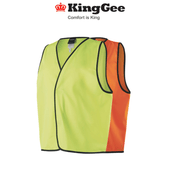 KingGee Mens High Visibility Vest Lightweight Work Safety Water Resistant K55091 - Land to Coast