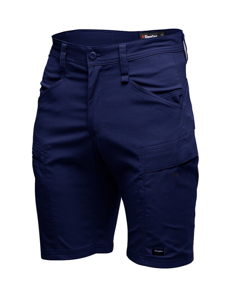 KingGee Mens KingGee Drycool Shorts Stretch Ripstop Cargo Light Work K17013 - Land to Coast