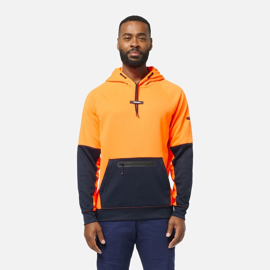 KINGGEE Mens Original Hi Vis Water Repellent Hoodie Work K55012 - Land to Coast