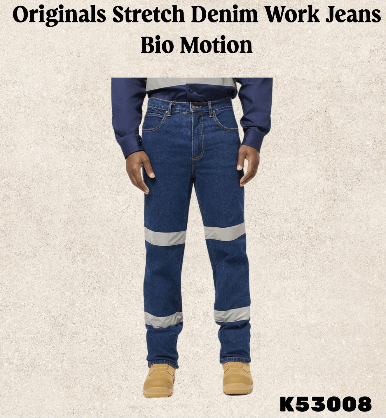 KINGGEE Mens Original Stretch Taped Denim Pant K53008 - Land to Coast