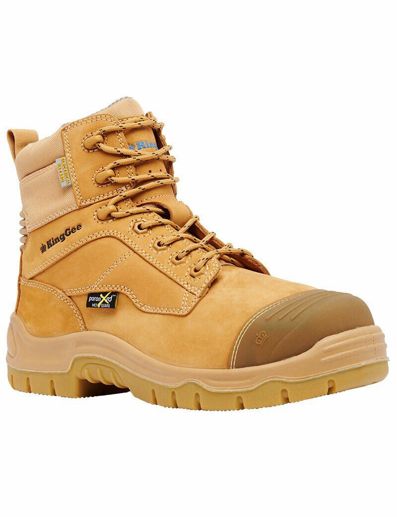 KingGee Mens Phoenix 6C EH MET Work Safety Boots Water Resistant Leather K27872 - Land to Coast