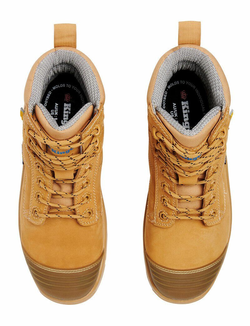 KingGee Mens Phoenix 6C EH MET Work Safety Boots Water Resistant Leather K27872 - Land to Coast