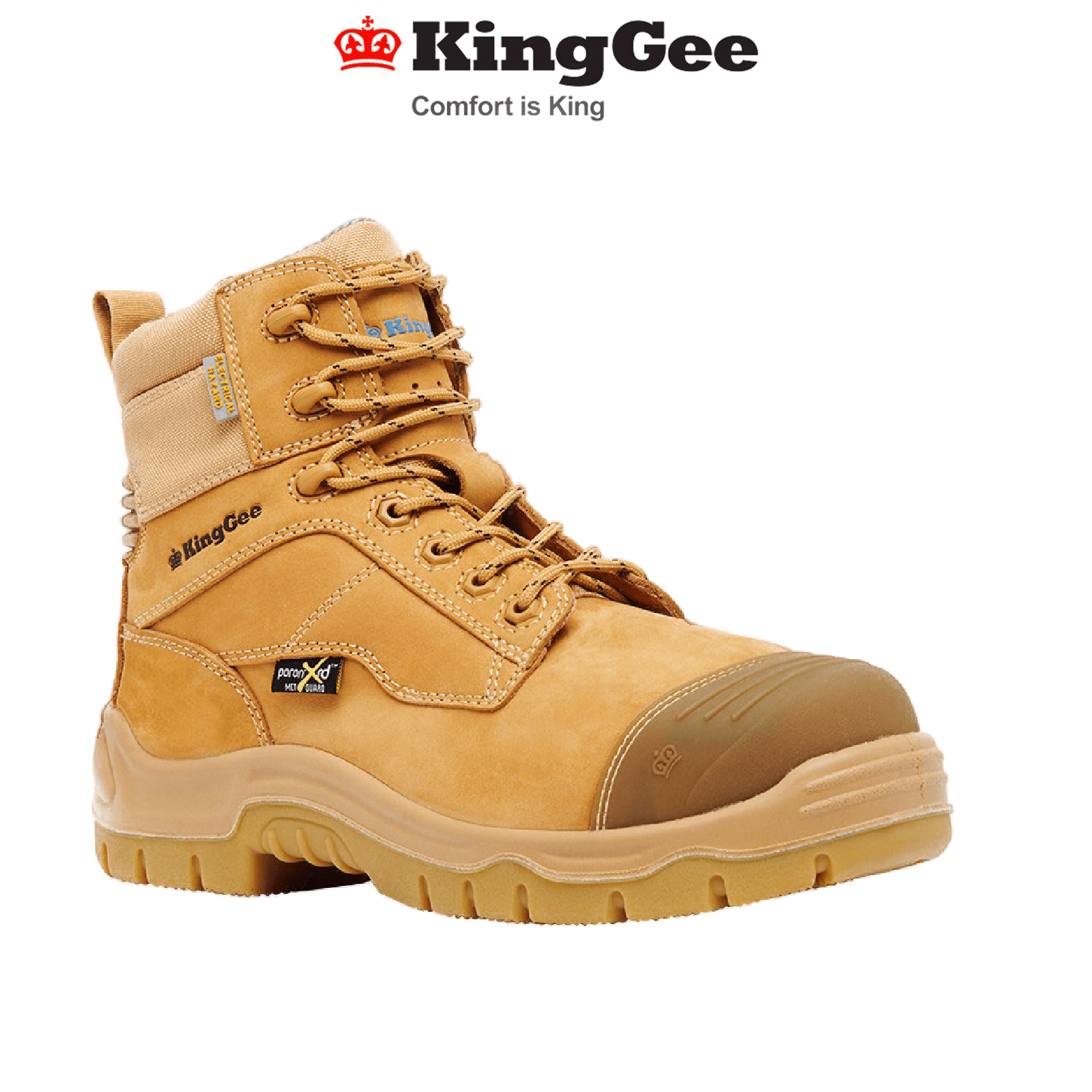 KingGee Mens Phoenix 6C EH MET Work Safety Boots Water Resistant Leather K27872 - Land to Coast