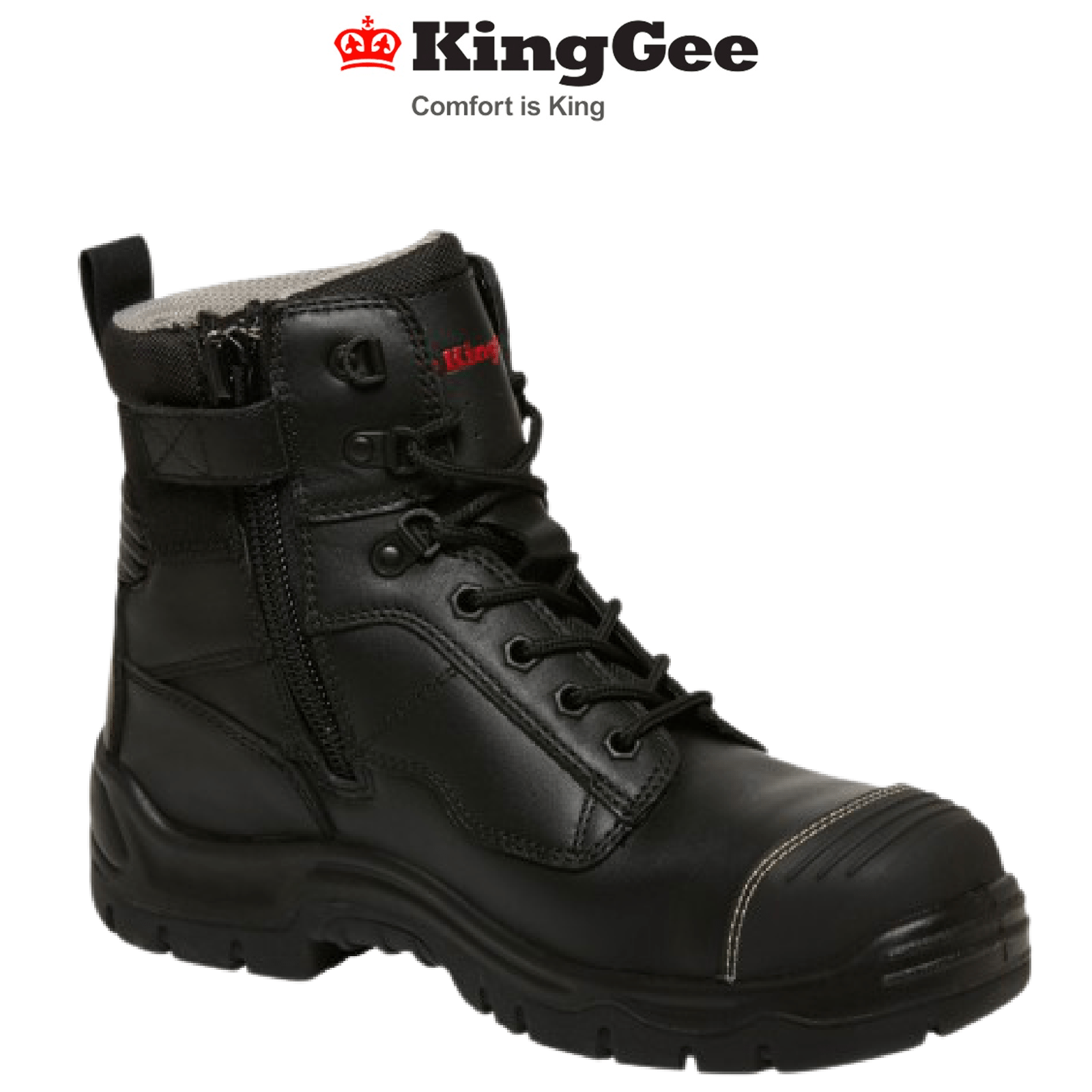 KingGee Mens PHOENIX 6CZ EH Safety Leather Boot Electrical Hazard Protect K27985 - Land to Coast